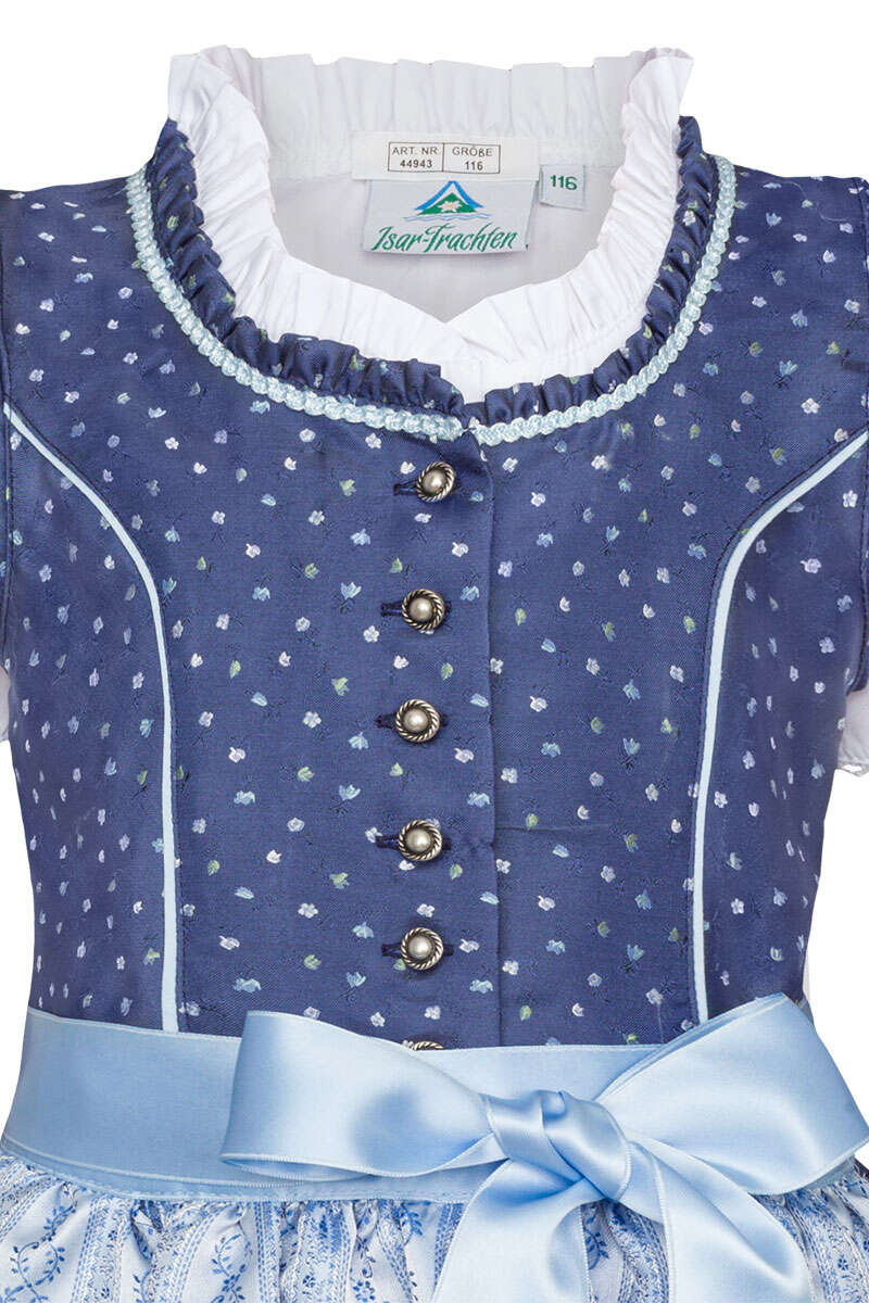 Kinderdirndl mit Bluse blau Bild 2