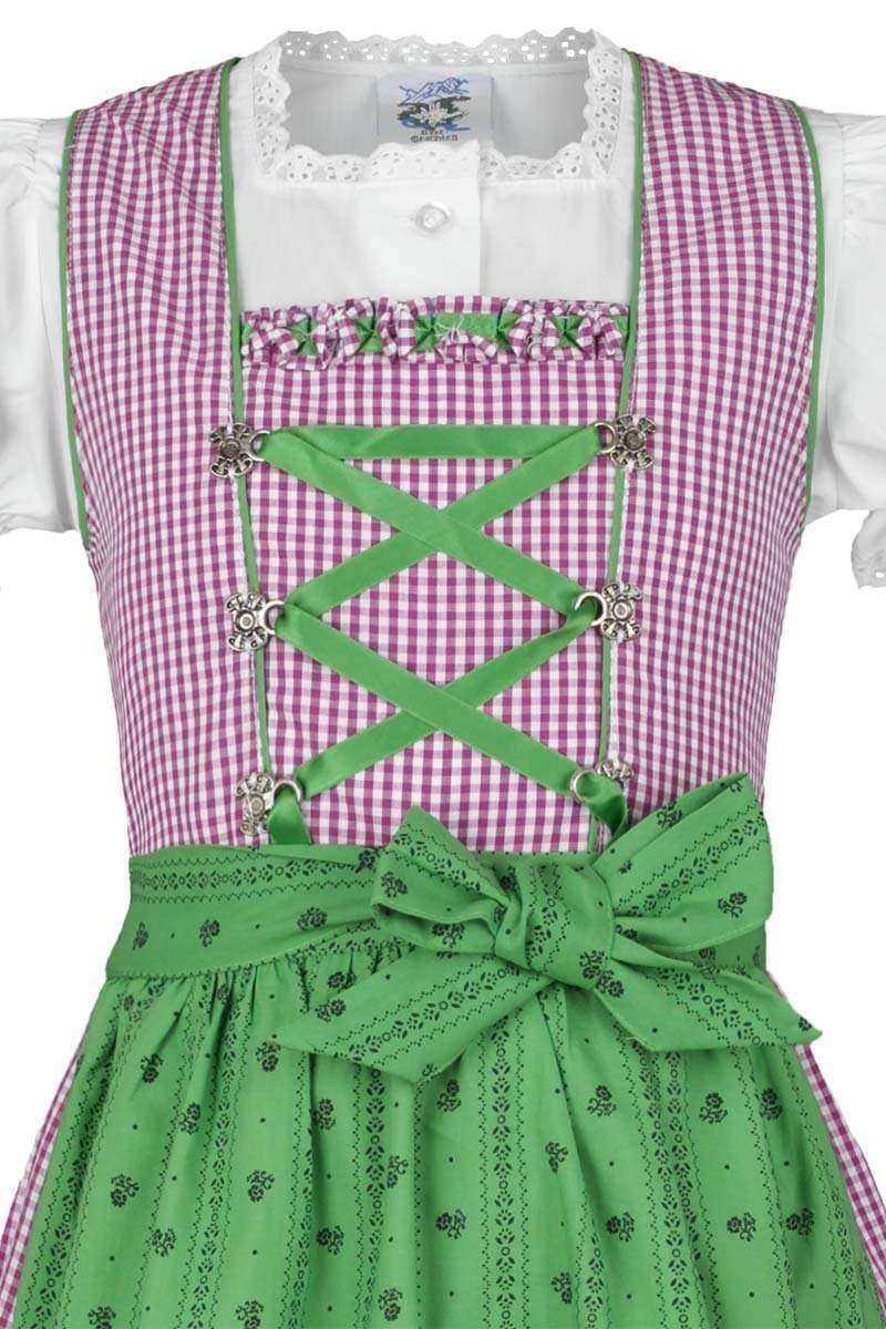 Kinderdirndl beere grn mit Bluse Bild 2