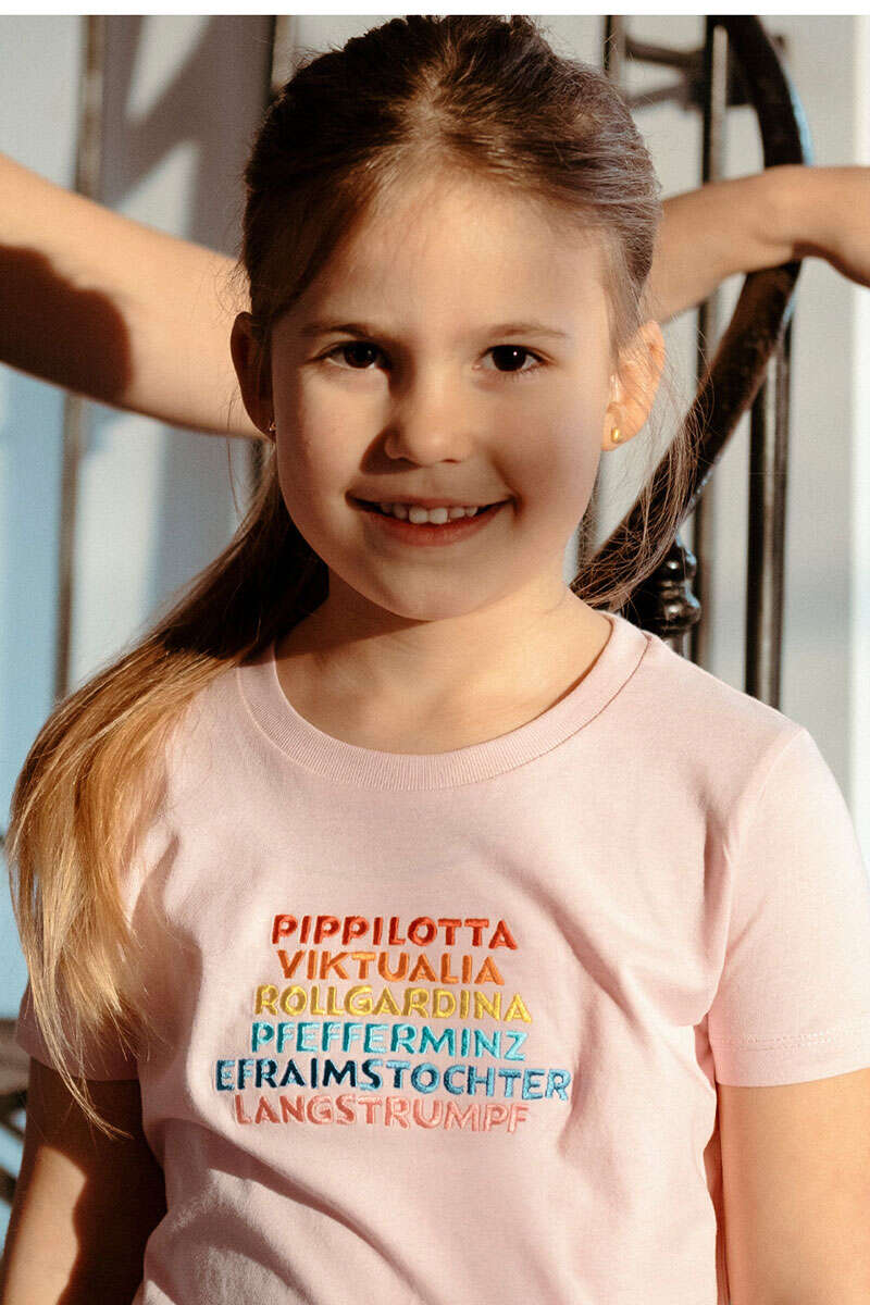 Kinder T-Shirt 'Pippilotta Viktualia' pink Bild 2