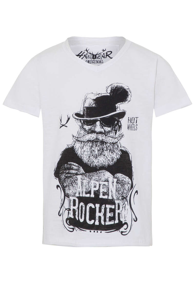 Herren T-Shirt 'Alpen Rocker' wei