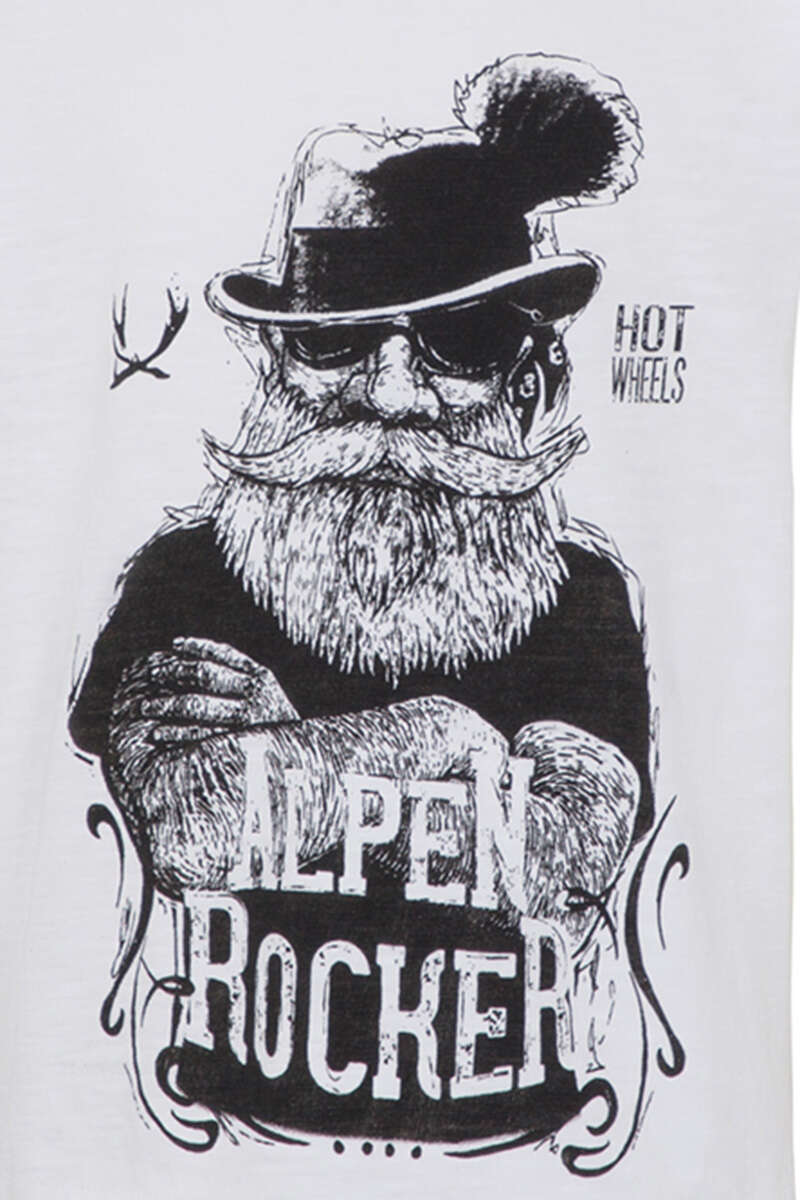 Herren T-Shirt 'Alpen Rocker' wei Bild 2