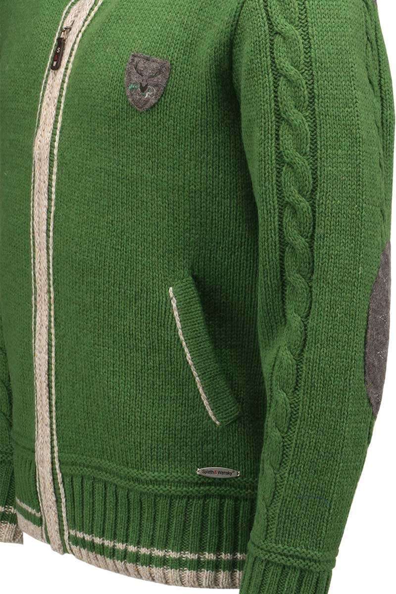 Strickjacke mit Reiverschluss grn/natur Bild 2