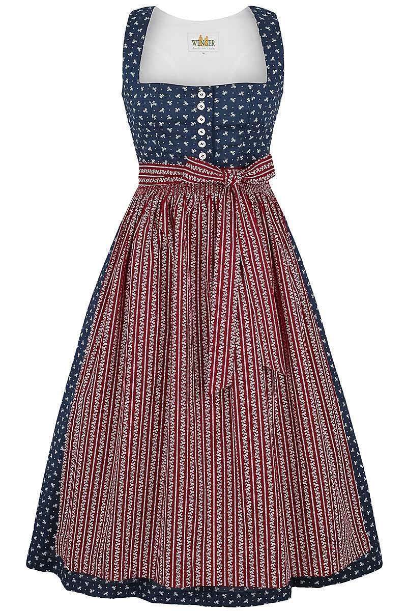 Baumwolldirndl lang marine