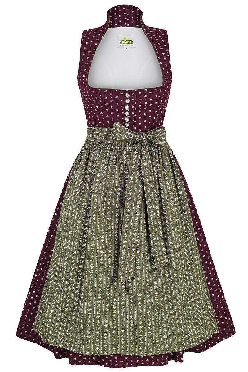 Stretch-Baumwolldirndl beere