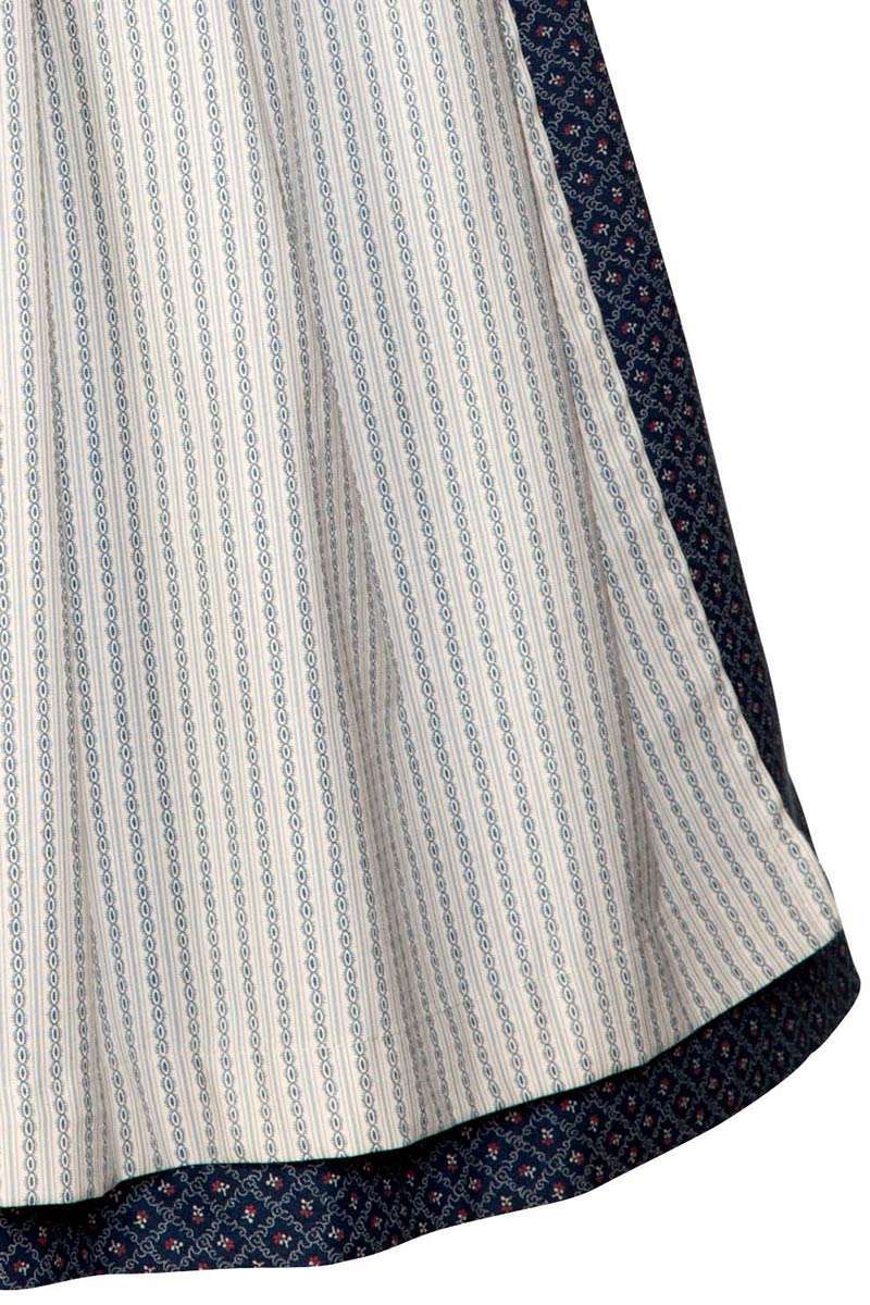 Dirndl hochgeschlossen mit Schrzen-Brosche blau Bild 2