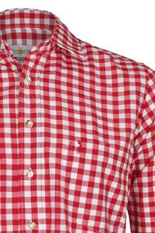 Hemd Slim-Fit rot-wei kariert