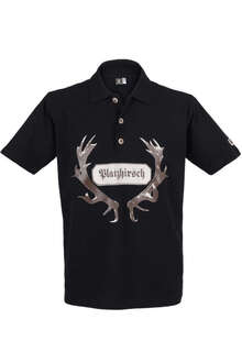 Poloshirt Platzhirsch schwarz