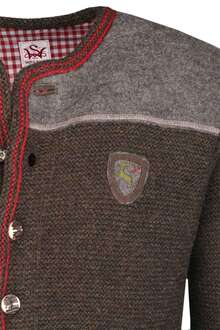 Strickjacke braun-rot