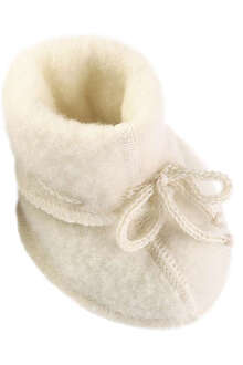 Baby Schhchen aus Bio-Wollfleece natur