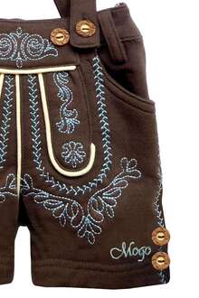 Kurze Baby-Hose Lederhosenstyle dunkelbraun