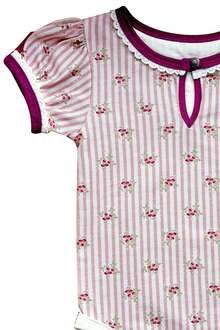 Baby-Body kurzarm Blmchenmuster rosa