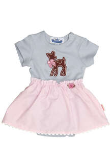 Dirndlkleid mit eingearbeitetem Body blau/rosa