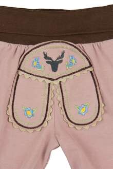 Babyhose im Lederhosenstil rosa