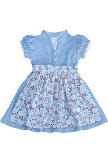 Baby-Dirndl mit Schrze hellblau