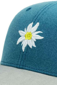 Curved Cap mit Edelweiss blau grau