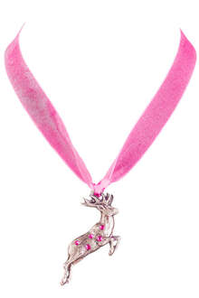 Collier Hirsch pink