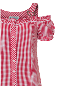 Trachten Carmenbluse kariert rot
