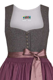 Lodendirndl lang grau lila