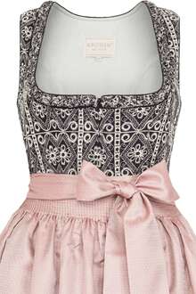 Mini-Dirndl mit Ethno-Muster marine