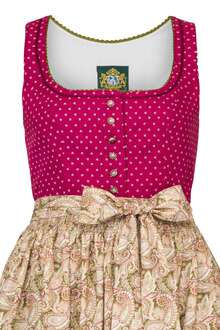 Langes Baumwolldirndl mit Paisleymuster pink grn