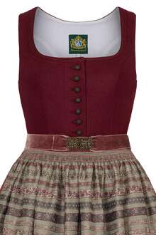 Leinendirndl lang weinrot