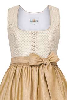 Dirndl lang gemusterter Rock beige kupfer