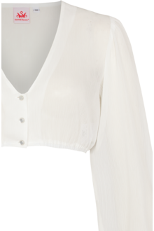 Dirndlbluse mit langen weiten rmeln offwhite