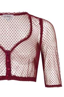 Dirndlbluse mit halblangen rmeln bordeaux