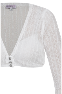 Dirndlbluse aus Spitze mit langen rmeln offwhite