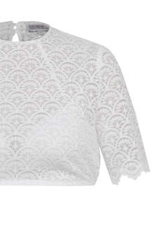 Dirndlbluse mit halblangen rmeln offwhite