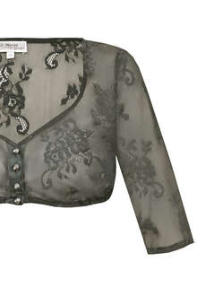 Dirndlbluse mit halblangen rmeln flaschengrn