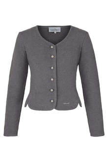 Dirndljacke Strick grau meliert