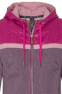 Alpine Damen Outdoorjacke mit Kapuze beere rosa