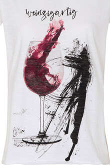 Damen T-Shirt 'WEINzigartig' wei