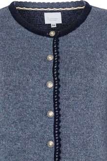 Damen Trachten Strickjacke jeansblau