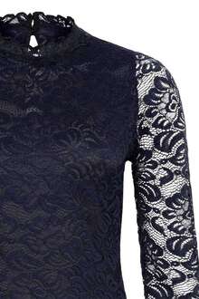 Damen Spitzen-T-Shirt 3/4-Arm marine