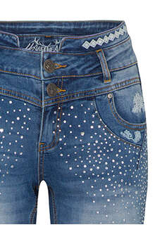 Damen Trachtenjeans mit Glitzersteinchen jeans