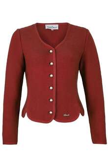 Dirndljacke Strick weinrot