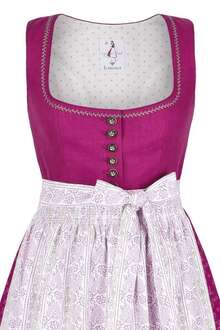 Leinen Baumwoll Dirndl lang pink