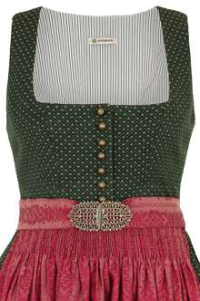 Midi Dirndl buchsgrn nudepink