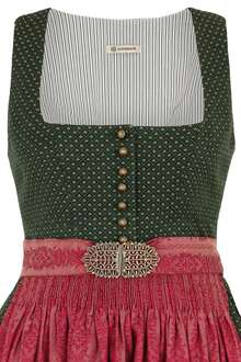 Midi Dirndl buchsgrn nudepink