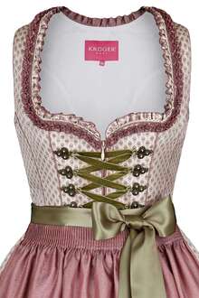 Mini Dirndl creme rosa