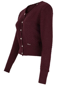 Dirndlstrickjacke chianti weinrot