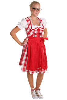 Dirndl kurz rot kariert