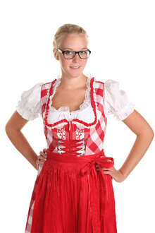 Dirndl kurz rot kariert