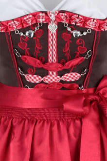 Dirndl kurz rot braun
