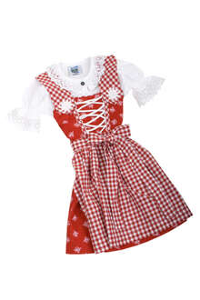 Kinderdirndl rot-wei geblmt mit Bluse