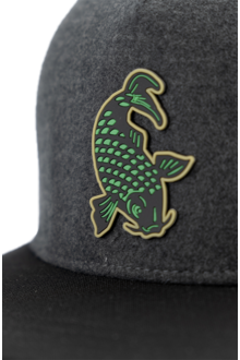 Herren Snapback Cap Karpfen wasserdicht dunkelgrau