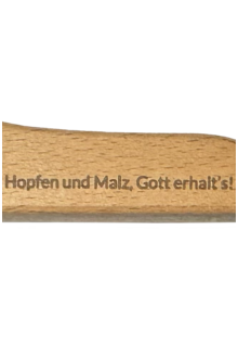 Flaschenffner Holz mit Nagel und Magneten 'Hopfen & Malz'