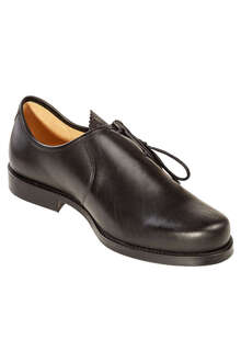 Geschnürter Trachten Haferl-Schuh schwarz